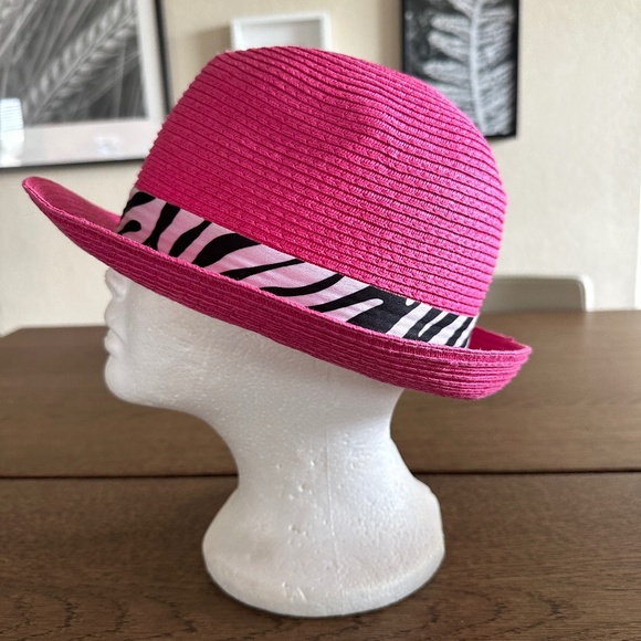 Women's Pink Fedora Hat - Picture 1 of 4